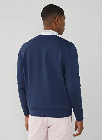 Hackett Bisiklet Yaka Lacivert Erkek Sweatshırt HM581165