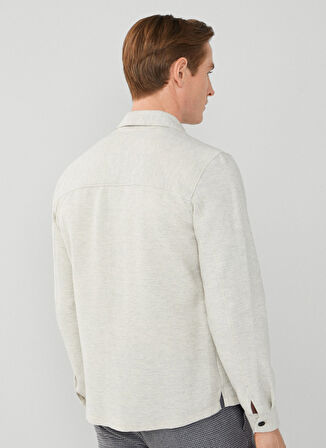 Gri Erkek Slim Fit Gömlek Ceket HM309759