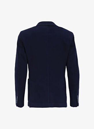 Slim Fit Apaş Yaka Lacivert Erkek Ceket HM443303