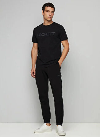 Hackett Bisiklet Yaka Siyah Erkek T-Shirt HM500783