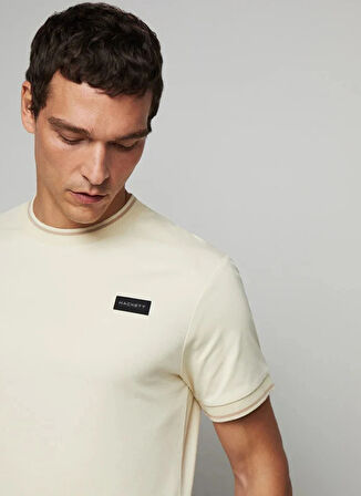 Hackett Bisiklet Yaka Bej Erkek T-Shirt HM500782