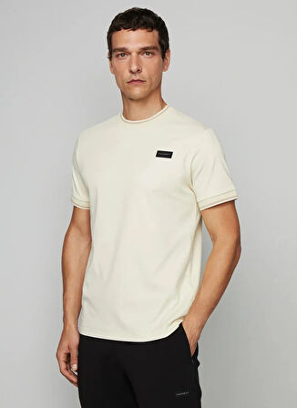 Hackett Bisiklet Yaka Bej Erkek T-Shirt HM500782
