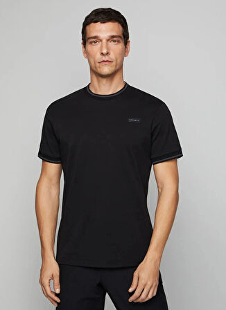 Hackett Bisiklet Yaka Siyah Erkek T-Shirt HM500782