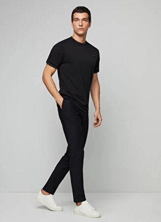 Hackett Bisiklet Yaka Siyah Erkek T-Shirt HM500782