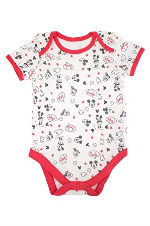 Bebek Disney Mickey Mouse %100 Pamuk 7'li Bodysuit /Zıbın