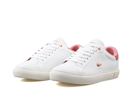 Lacoste Powercourt 8Fb1 Kadın Günlük Ayakkabı 747SFA0081-1Y9 Beyaz