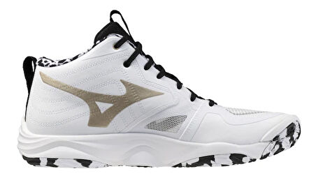 Wave Momentum Elite MID Unisex Voleybol Ayakkabısı Beyaz / Desenli