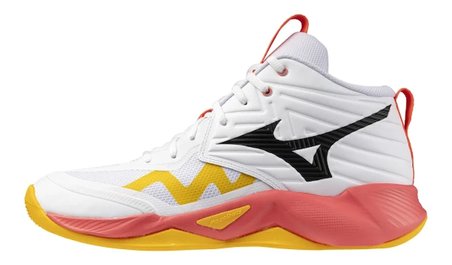 Wave Momentum Pro MID Unisex Voleybol Ayakkabısı Beyaz / Turuncu