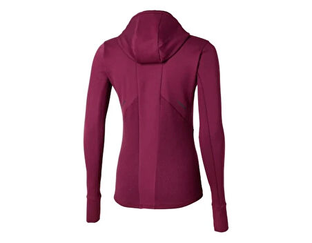Active Warm Kadın Kapüşonlu Yarım Fermuarlı Rüzgarlık Bordo