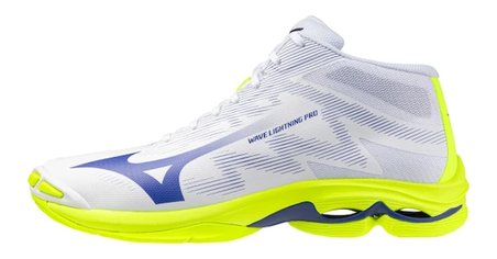 Wave Lightning Pro MID Unisex Voleybol Ayakkabısı Beyaz / Sarı