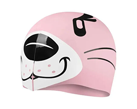Speedo Printed Cap iu Lts Pink/Blk Çocuk Bonesi 8-00232614670 Pembe