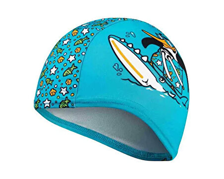 Speedo Printed Poly Cap iu Blue/Green Çocuk Bonesi 8-1224114675 Mavi