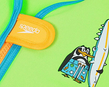 Speedo Printed Float Vest iu Green/Blue Çocuk Can Yeleği 8-1225214686 Yeşil