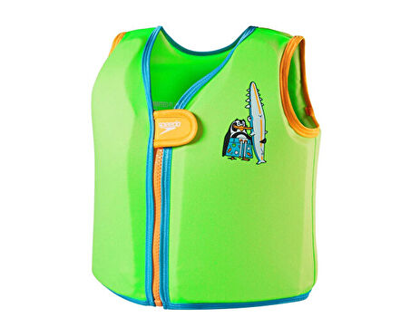 Speedo Printed Float Vest iu Green/Blue Çocuk Can Yeleği 8-1225214686 Yeşil