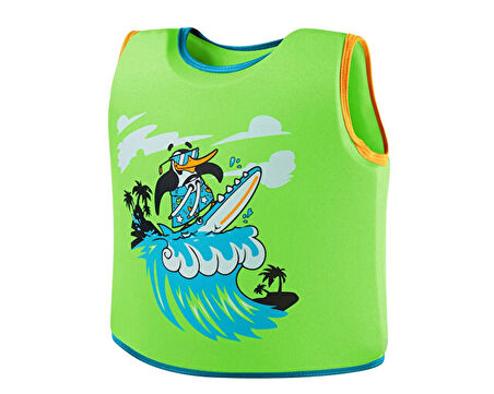 Speedo Printed Float Vest iu Green/Blue Çocuk Can Yeleği 8-1225214686 Yeşil