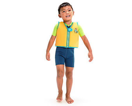 Speedo Printed Float Vest iu Orange/Green Çocuk Can Yeleği 8-1225214688 Turuncu