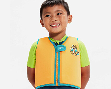 Speedo Printed Float Vest iu Orange/Green Çocuk Can Yeleği 8-1225214688 Turuncu
