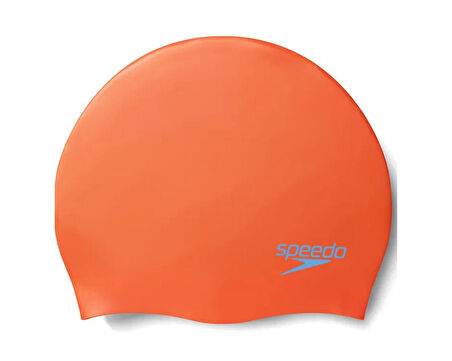 Speedo Plain Moud Silc Cap Çocuk Silikon Yüzücü Bonesi 8-7099014570 Turuncu