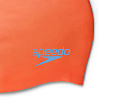 Speedo Plain Moud Silc Cap Çocuk Silikon Yüzücü Bonesi 8-7099014570 Turuncu