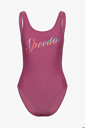 Speedo Logo Deep Ubk 1Pc Pt Kadın Pembe Mayo 8-00307616651