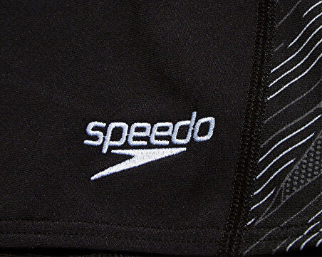 Speedo Hyperboom Pnl Asht Am Blk/Wht Erkek Yüzücü Mayosu 8-00301417216 Siyah