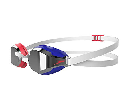 Speedo Fastskin Speedsocket 2 Mir Au Blue/Red Unisex 2 Aynalı Yüzücü Yarış Gözlüğü 8-1089717109 Mavi