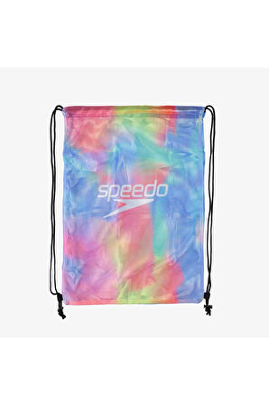 Printed Mesh Unisex Mavi Spor Çanta
