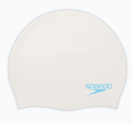 Speedo Düz Kalıplı Silikon çocuk yüzme bonesi beyaz 8-7099017621