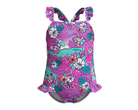 Speedo Speedo Digi Frill Trsp If Purple Çocuk Yüzme Mayosu 8-00314618239 Mor