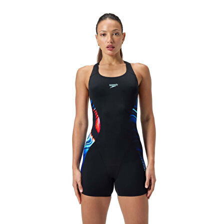 SPEEDO KADIN YÜZÜCÜ MAYOSU DIGITAL PRT AF LEGSUIT BLACK 8-00494418169 YZM