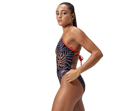 Speedo Alov Digi Tiebk 1Pc Af Orange Kadın Yüzücü Mayosu 8-1284118288 Turuncu