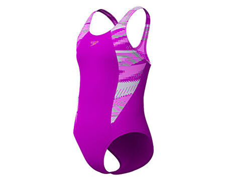 Speedo Hyperboom Splice Muscleback Jf Pink Kız Çocuk Mayosu 8-00372918627 Pembe