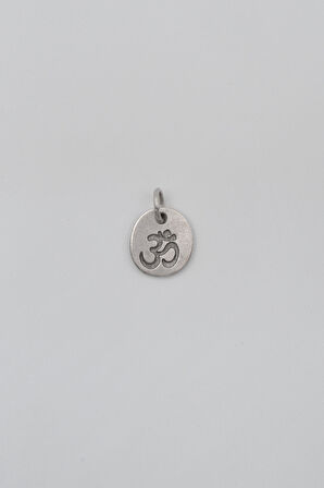 Om Aum Sembolü Anahtarlık - Antik Gümüş Kaplama - Kadın Erkek