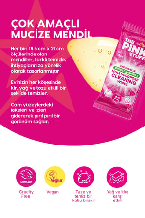 Mucizevi Biyolojik Olarak Parçalanabilir Çok Amaçlı Temizleme Mendilleri Avantaj Paket 3x72li Mendil