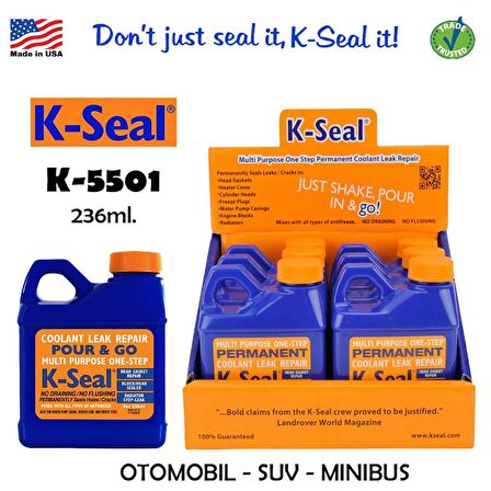 K-Seal Çok Amaçlı Sıvı Soğutma Sıvısı Radyatör Kaçak Kalıcı Onarım 236ml