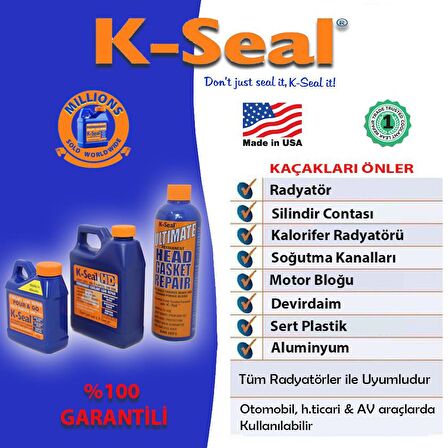 K-Seal Çok Amaçlı Sıvı Soğutma Sıvısı Radyatör Kaçak Kalıcı Onarım 236ml