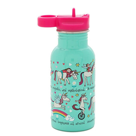 400 ML PİPETLİ PASLANMAZ ÇELİK MATARA -UNICORN