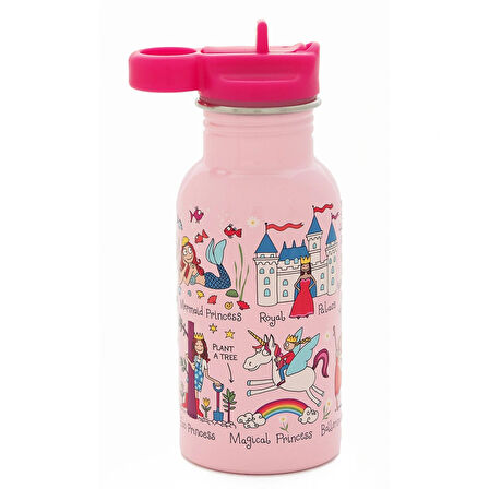 400 ML PİPETLİ PASLANMAZ ÇELİK MATARA -PRINCESS