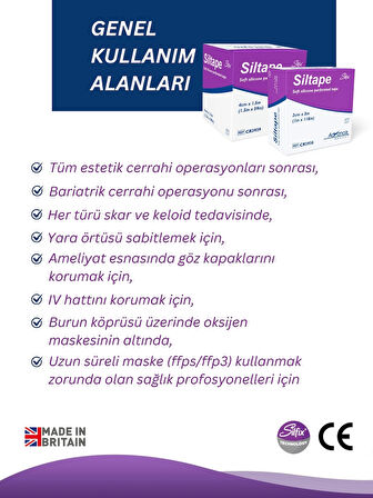 Soft Silikon Bant Estetik Keloid Yanık Sezaryen Dikiş Ameliyat Izi Giderici 2cm X 3mt