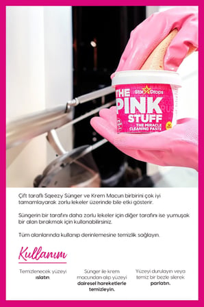 Mucizevi Miracle Temizlik Macunu & Mucizevi Dual Çift Taraflı Bulaşık Süngeri Avantaj Paket 3x850gr