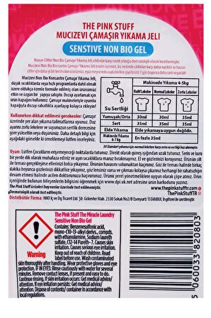 ThePinkStuff Renk Koruma & Leke Karşıtı Renkliler için Sıvı Deterjan 30 Yıkama 900 ml