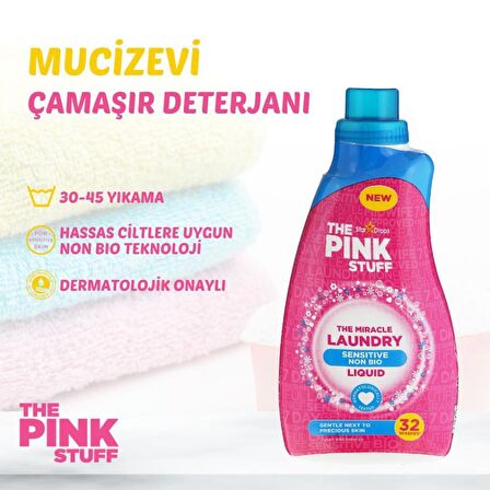 ThePinkStuff Renk Koruma & Leke Karşıtı Renkliler için Sıvı Deterjan 30 Yıkama 960 ml