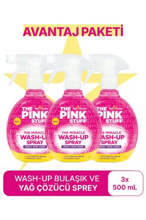 Wash-up Bulaşık Ve Yağ Çözücü Sprey Avantaj Paket 3x500 ml