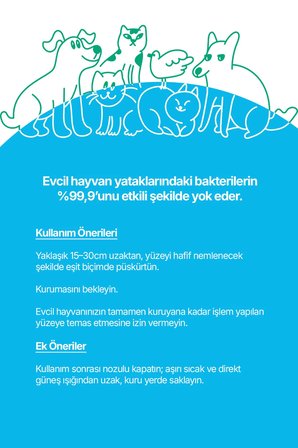 Evcil Hayvan Yatağı Tazeleme-bakterilerin %99,9'unu Öldürür,kokuları Hapseder,fresh Hava Bırakır