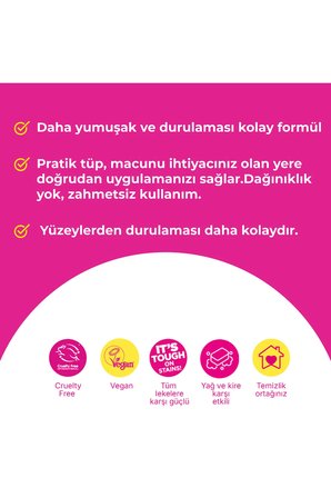Sıkılabilir Temizlik Macunu 300gr-Yanmış Yağ ve Zorlu Lekeler-Vegan-Mutfak ve Banyo Kolay Kullanım
