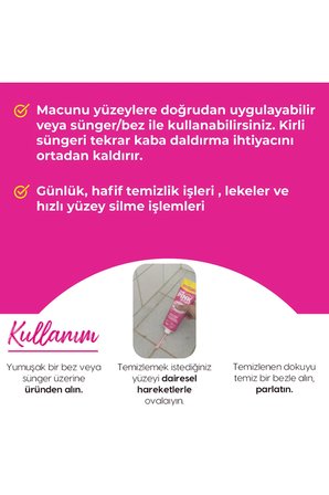 Sıkılabilir Temizlik Macunu 300gr-Yanmış Yağ ve Zorlu Lekeler-Vegan-Mutfak ve Banyo Kolay Kullanım
