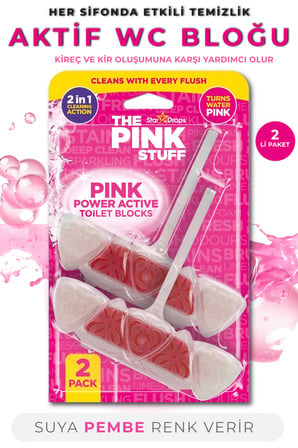 2'li WC Klozet Temizlik Seti – Tuvalet Temizleyici Jel ve Power Active WC Bloğu-Hijyen-Ekonomik