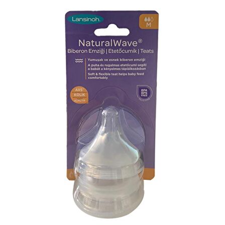  Lansinoh Natural Wave Biberon Emziği - Orta Akış