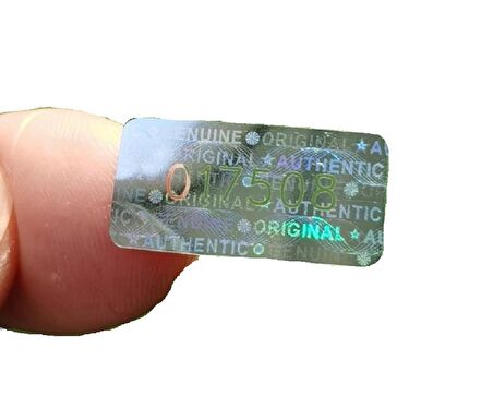 Yate10 980x 1x2cm Altın Hologramlı Garanti Etiketi Seri Numaralı