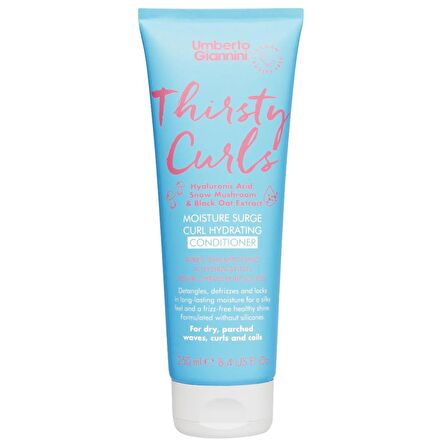 Thirsty Curls Nemsiz Kıvırcık Saçlar için Hyaluronic Acid İçerikli Nemlendirici Saç Kremi 250 ML